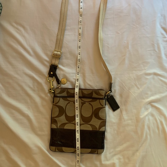 Coach Cross Body Bag Logo Print-canvas/tan - Picture 14 of 14